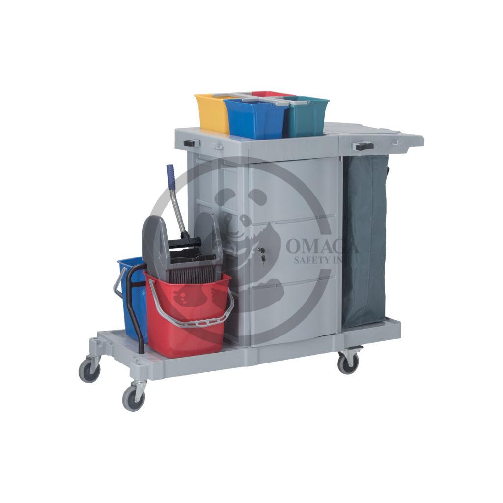 AF08181A MULTI FUNCTIONAL CLEANING SERVICE CART Omaga Safety Before