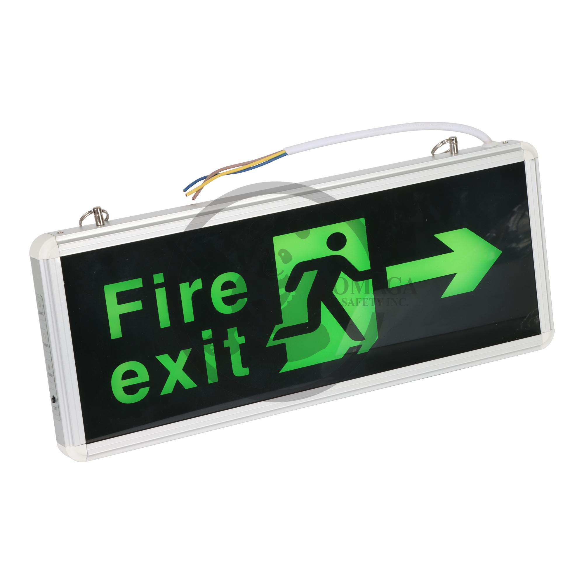 Exit Signs Rsa RS-38J EXIT LEFT SIDE SIGNAGE BLACK BASE - Omaga Safety